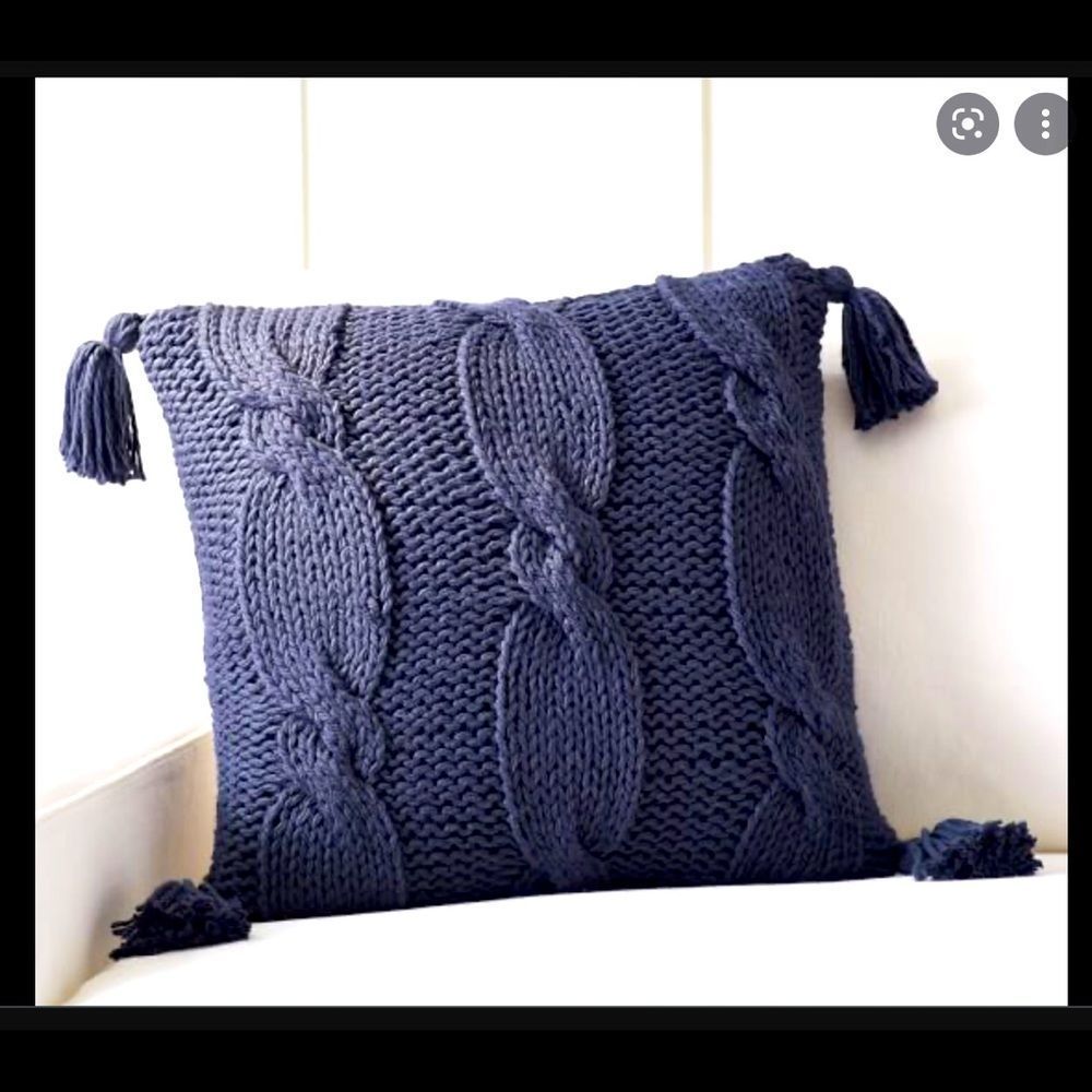 Pottery Barn Bluma Handknit Pillow Cover